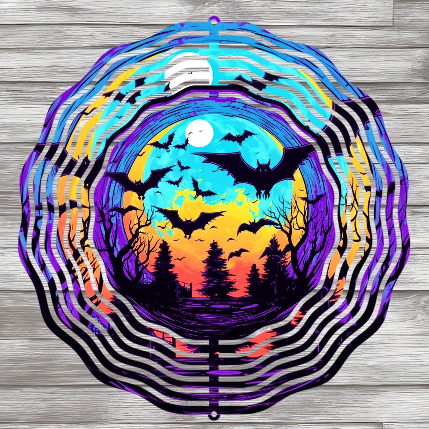 Full Moon Halloween Wind Spinner