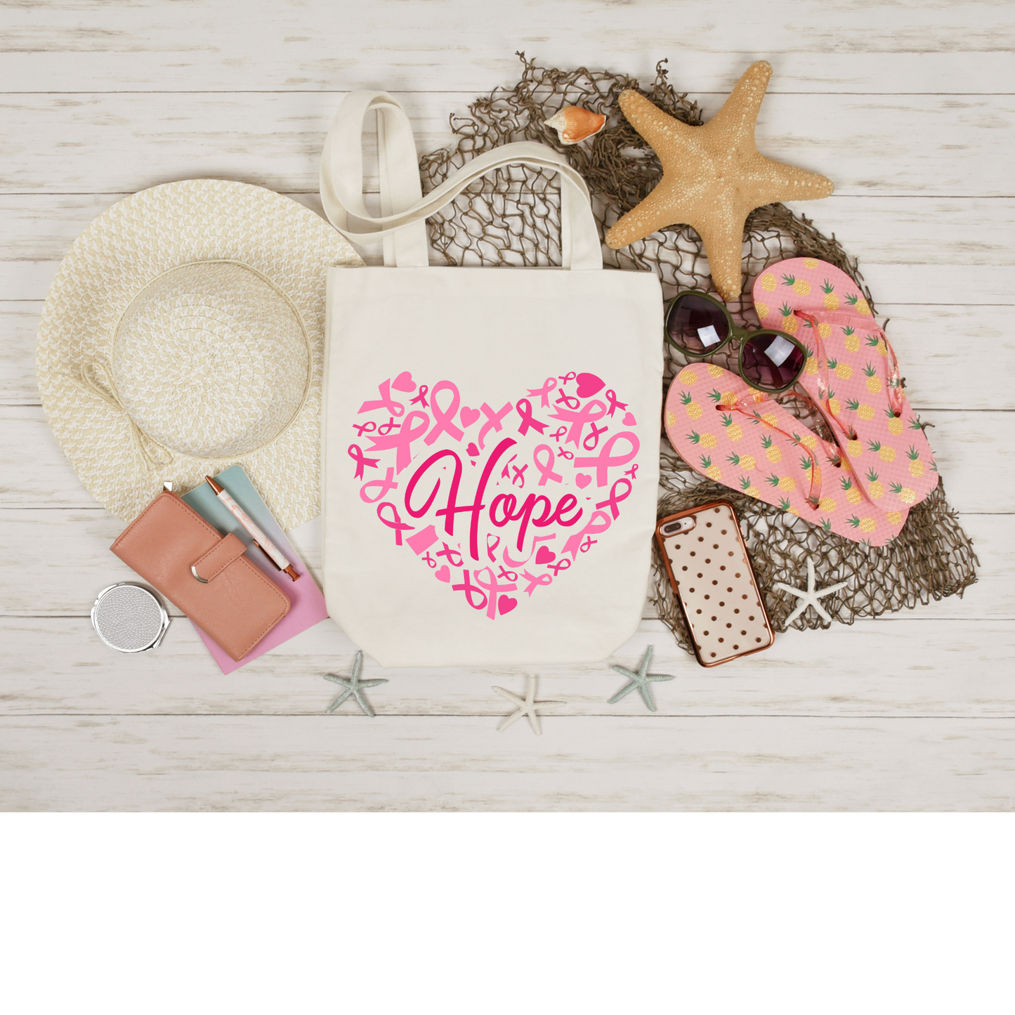 Hope Cancer Awareness Tote Bag