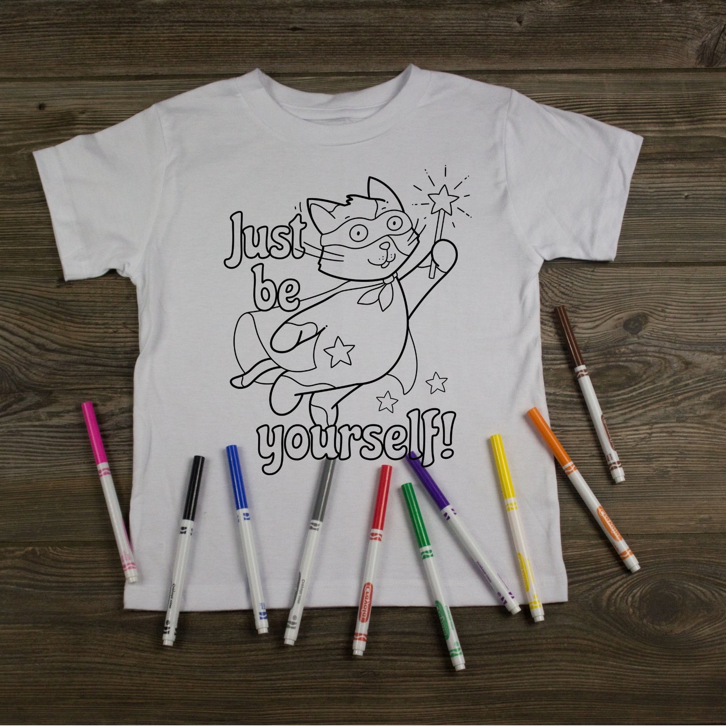 Just Be Yourself-Coloring Affirmation T-shirt (Copy)