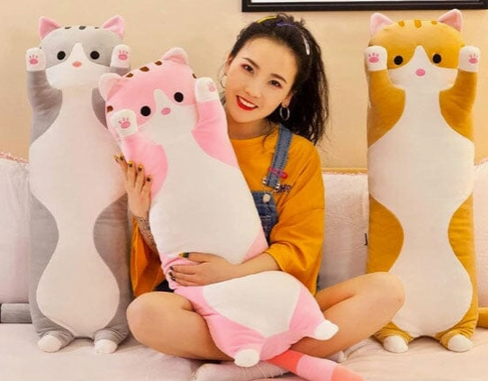 3Ft Cat Plush Pillow