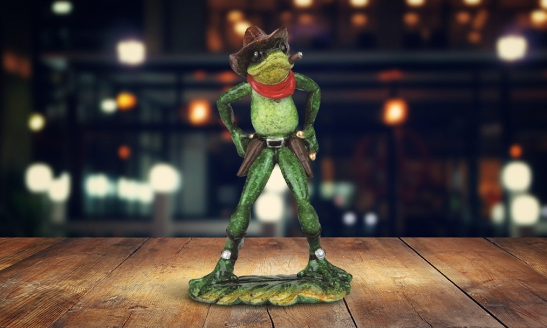 7.25"H Cowboy Frog