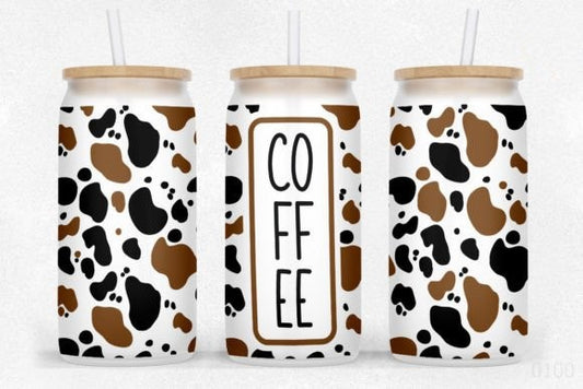 COFFEE- Cow Print