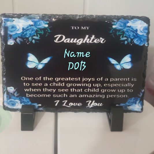 To My Daughter. Butterfly Slate