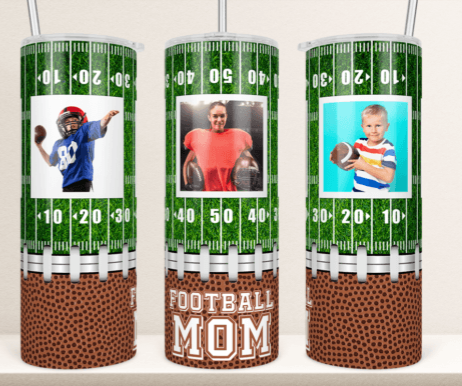 Football Mom Photo 20oz Tumbler