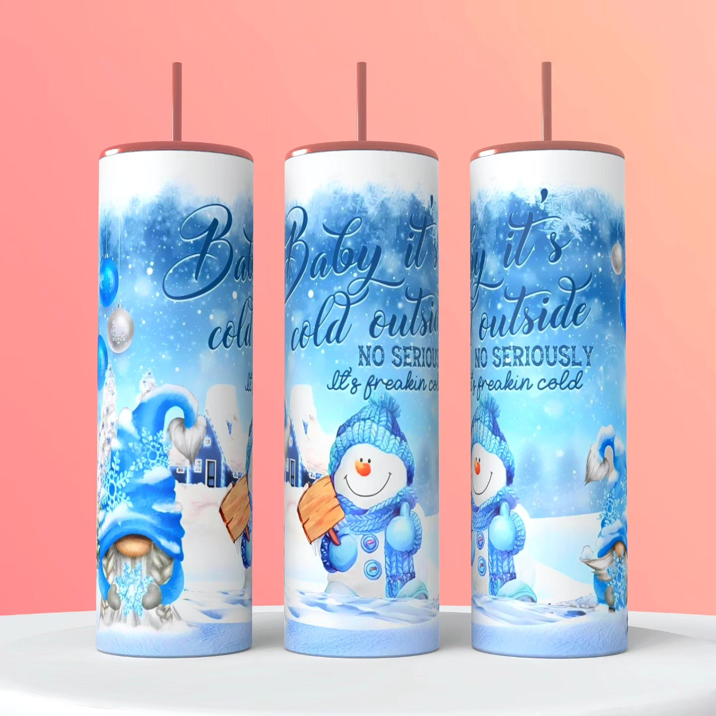 Winter Snowman Tumbler