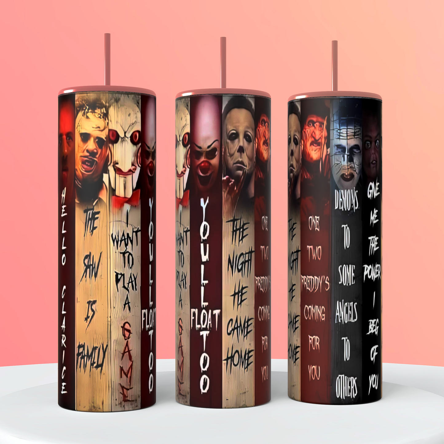 Horror Movie Quote Tumbler