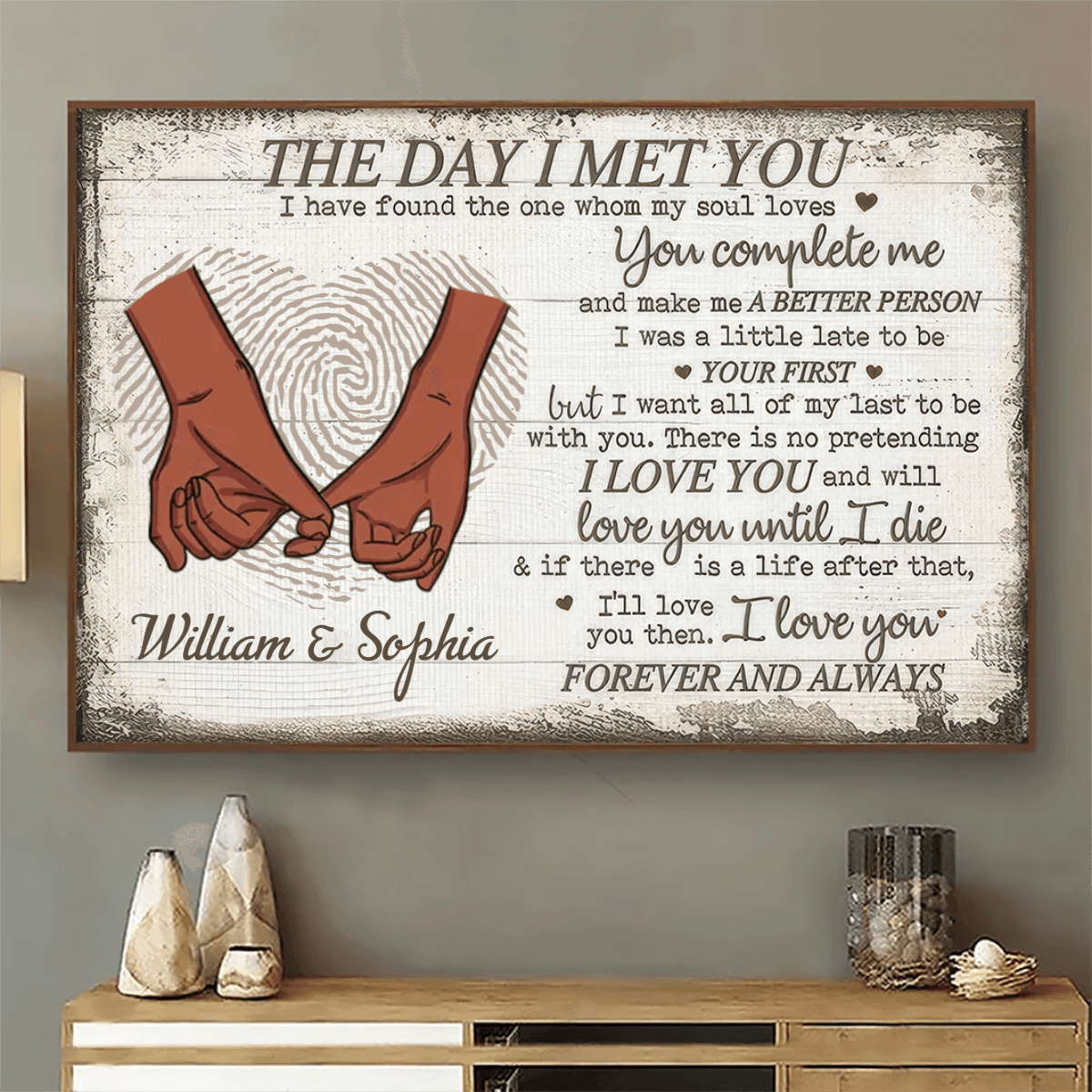 Custom Wall Art for Couple - The Day I Met You