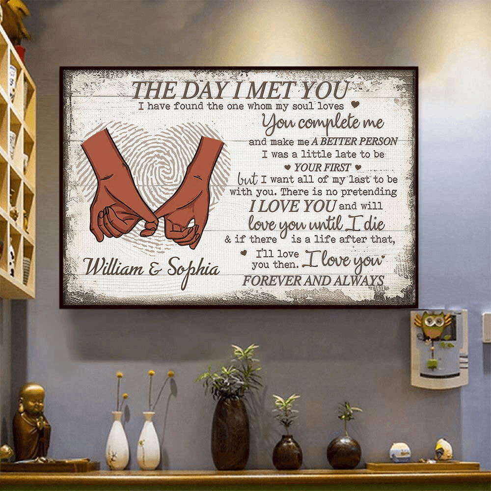 Custom Wall Art for Couple - The Day I Met You