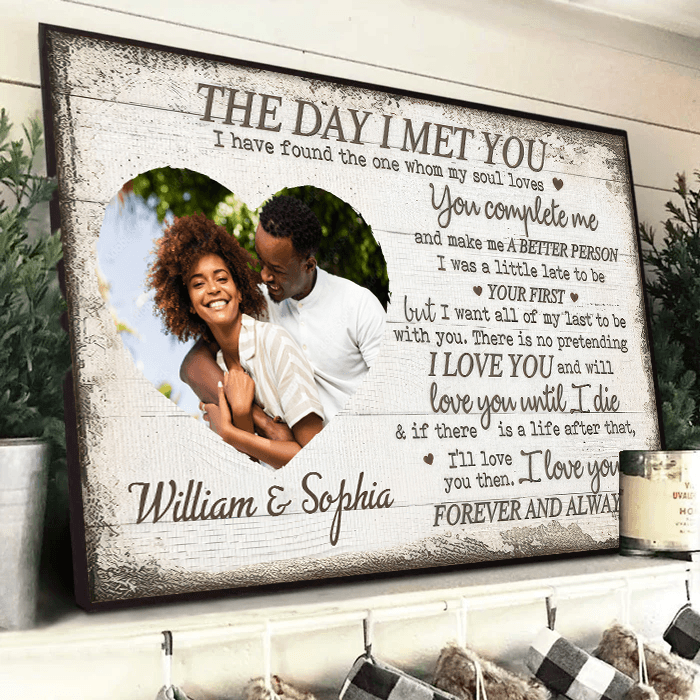 Custom Wall Art for Couple - The Day I Met You