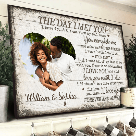 Custom Wall Art for Couple - The Day I Met You