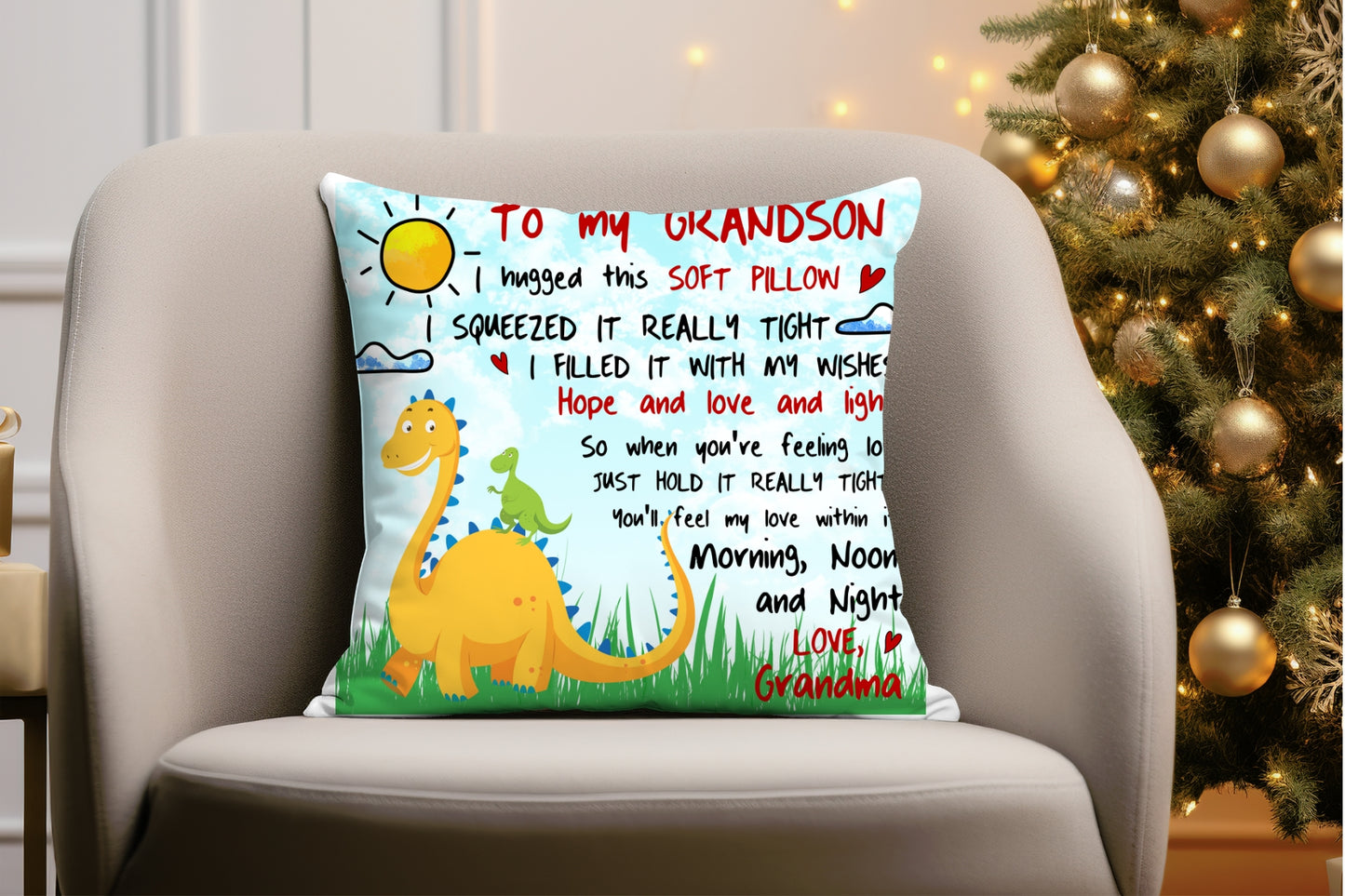 To My Grandson Pillow