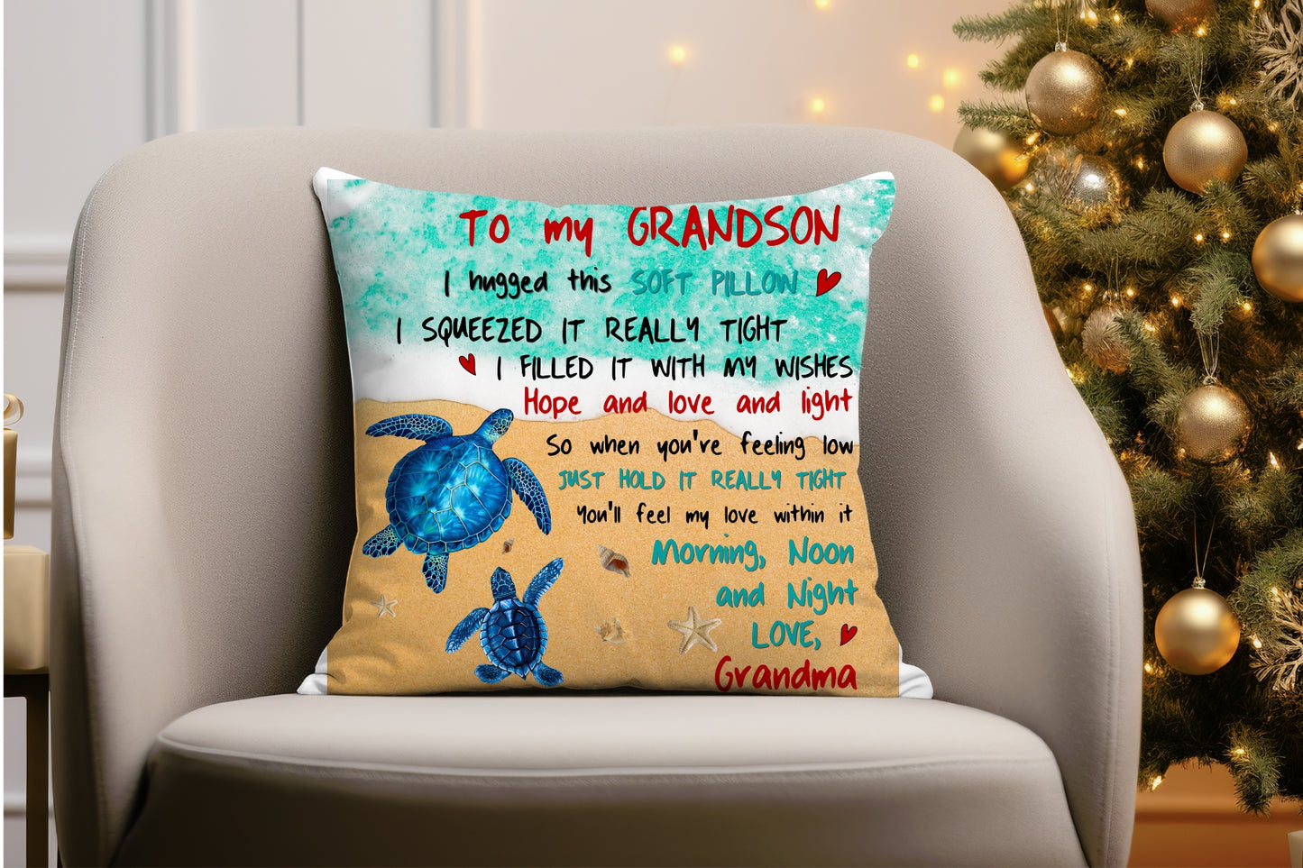 To My Grandson Pillow