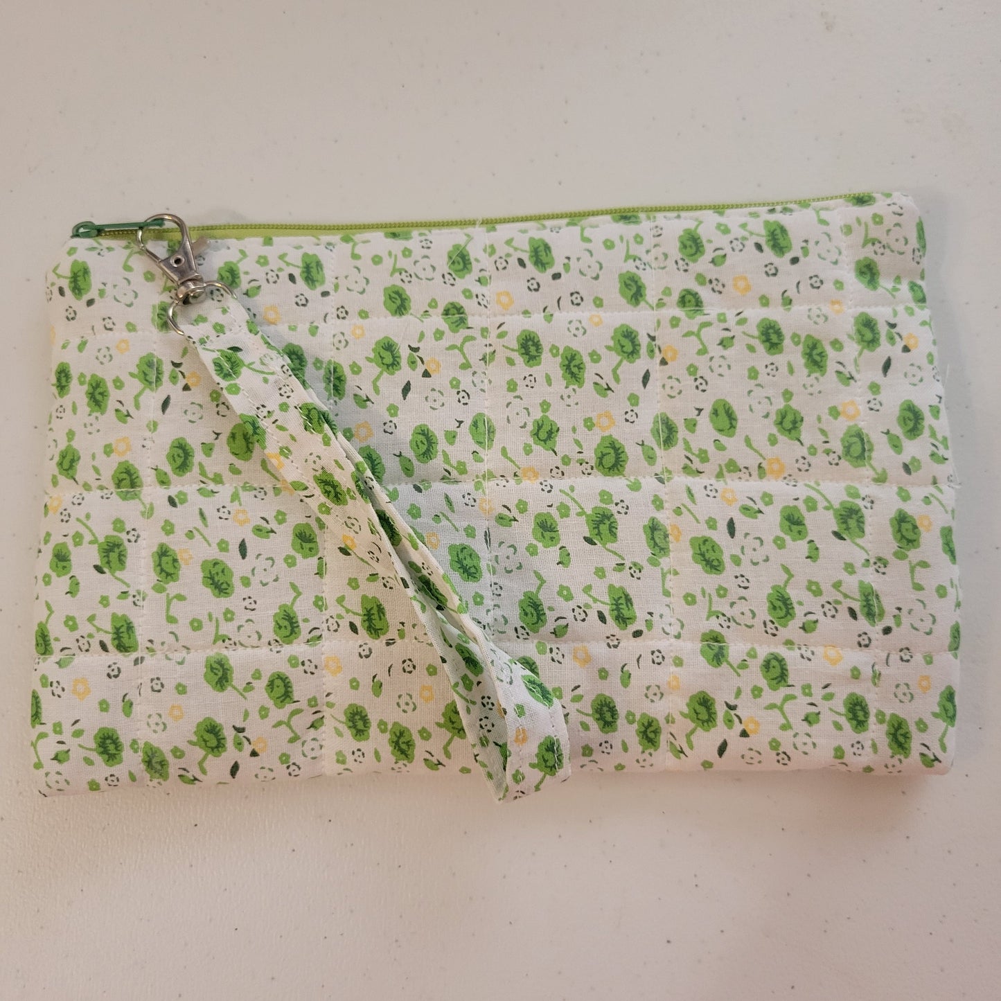 Quilted Zippered Pouches with Strap