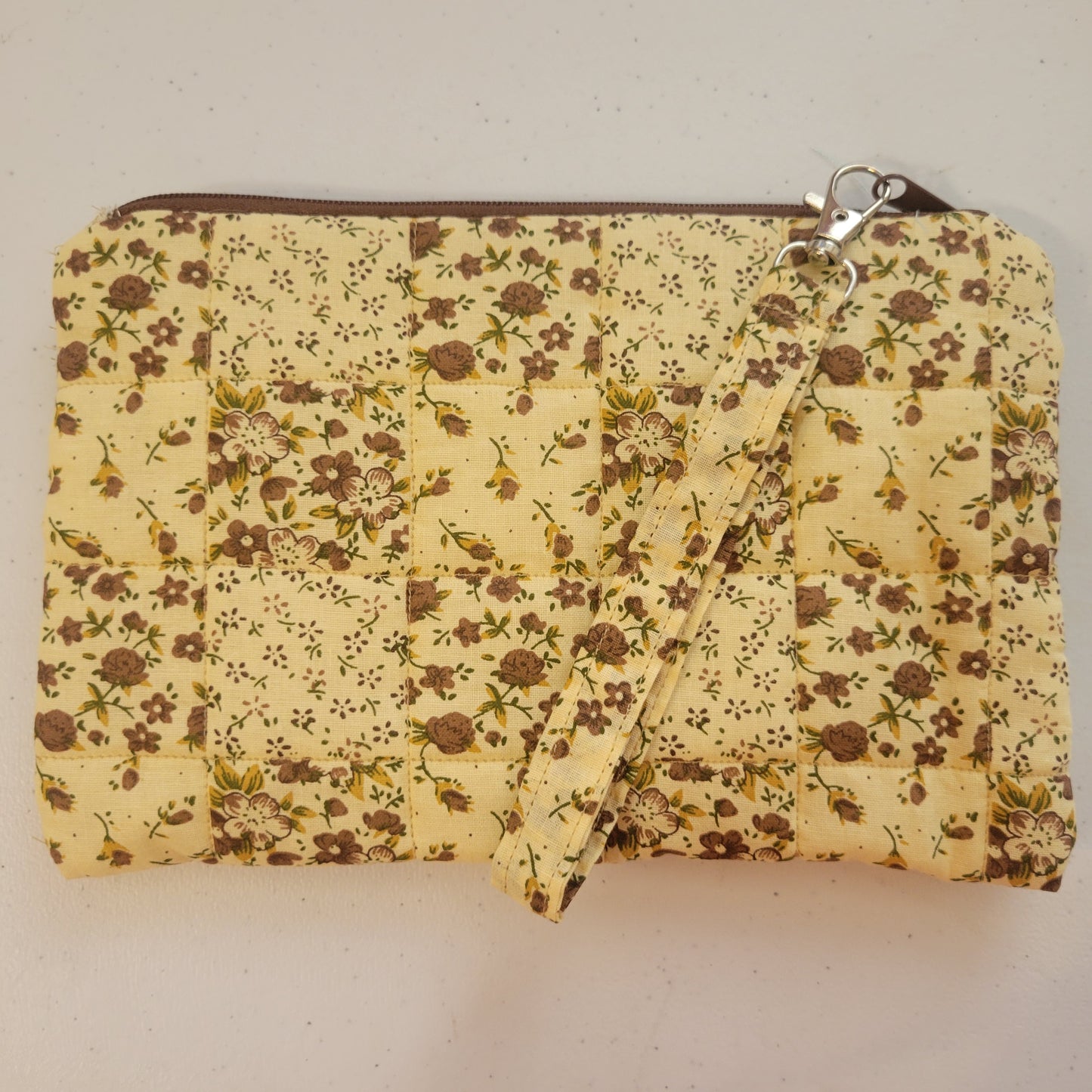 Quilted Zippered Pouches with Strap