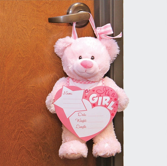 Baby Announcement Bear with Board and Markers