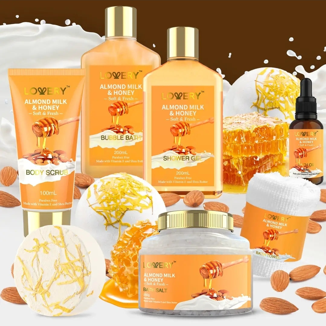 10Pc Almond Milk & Honey Beauty & Personal Set
