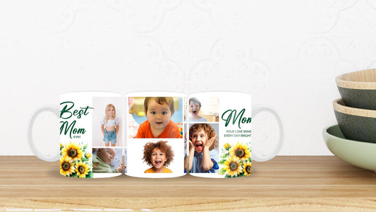 BEST MOM (sunflower) Photo Mug