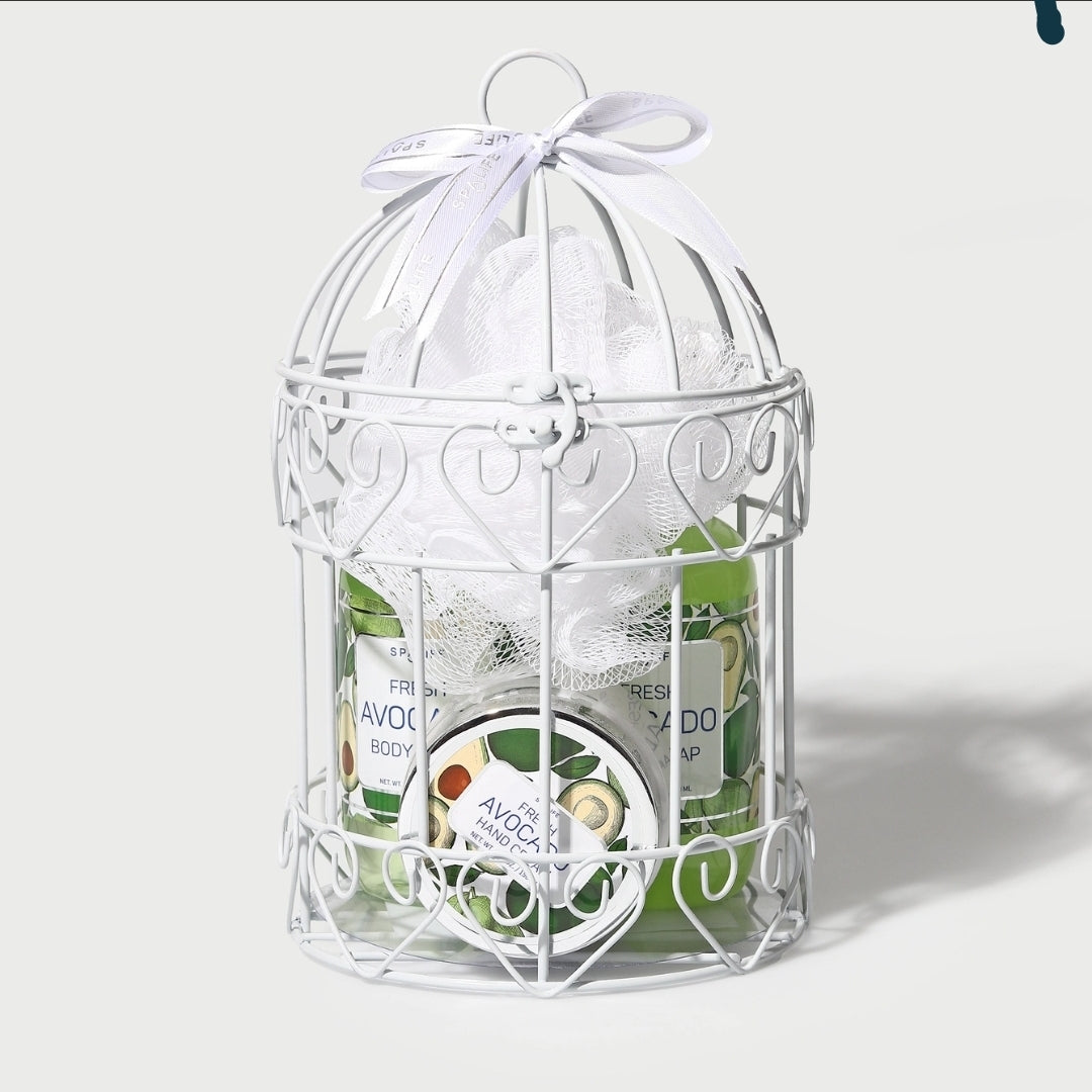 5 Piece Avocado Shower Bird Cage