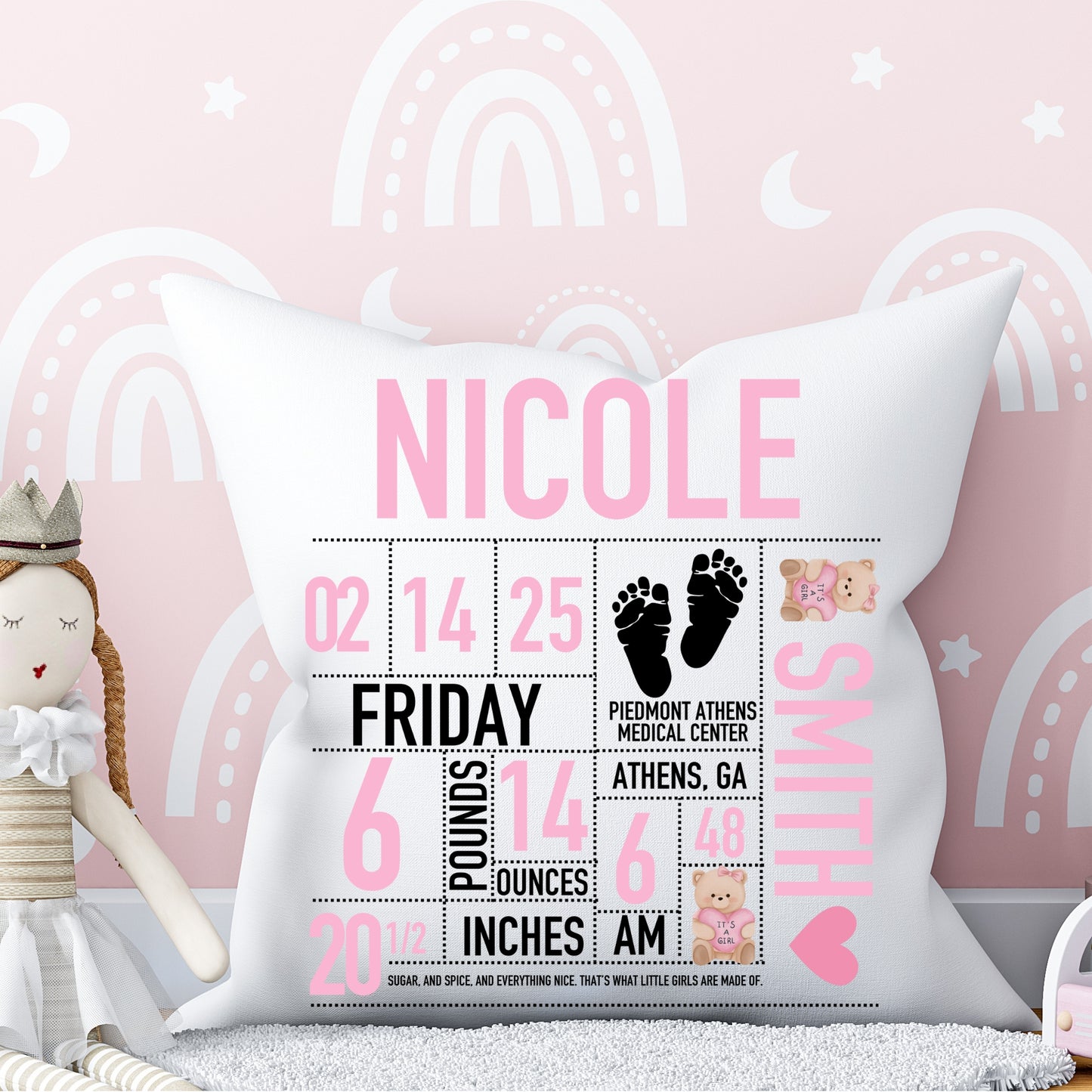 Birth Announcement Pillows