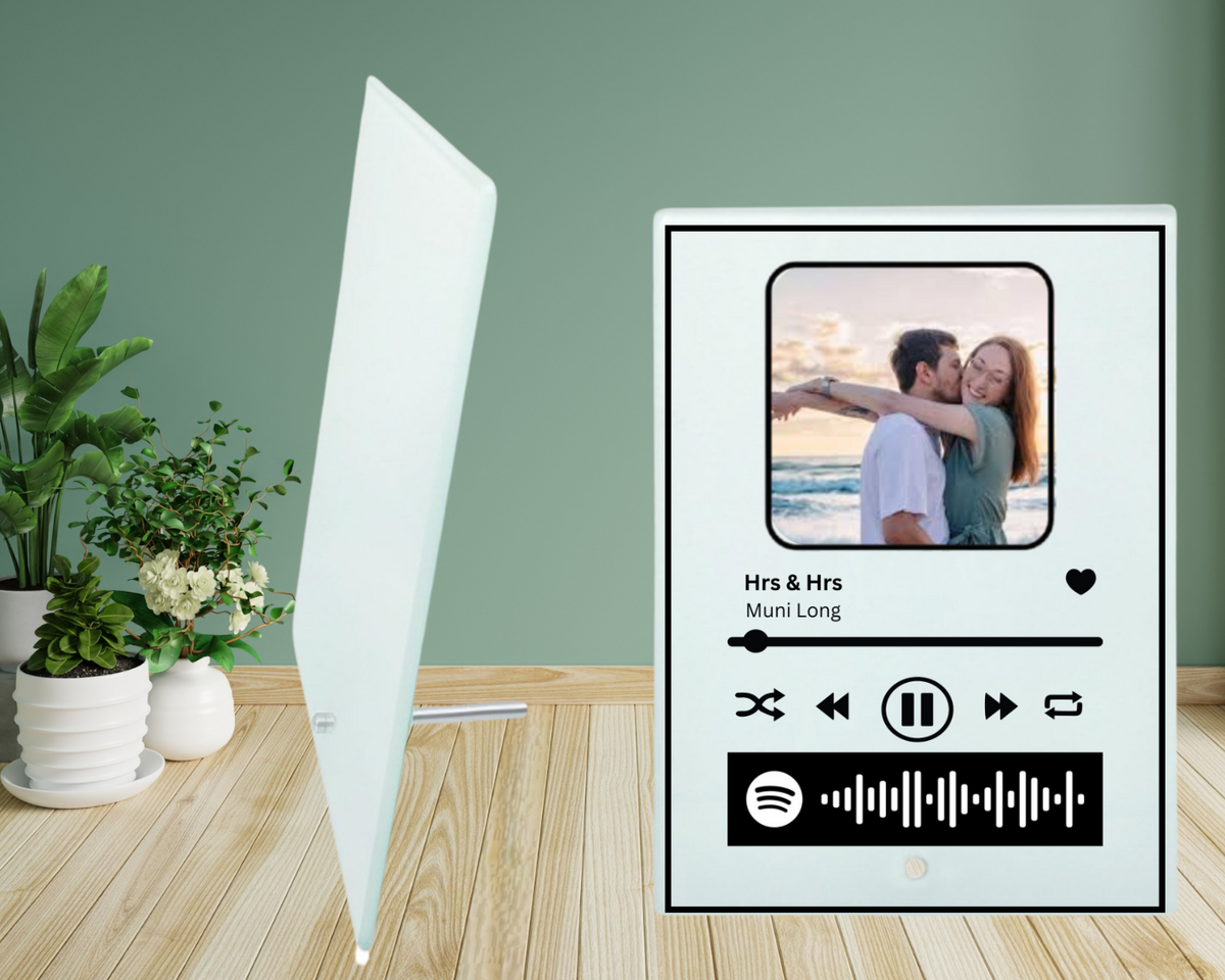 Spotify Code On Frame Spotify Code Glass Photo Frame – G&D Creations