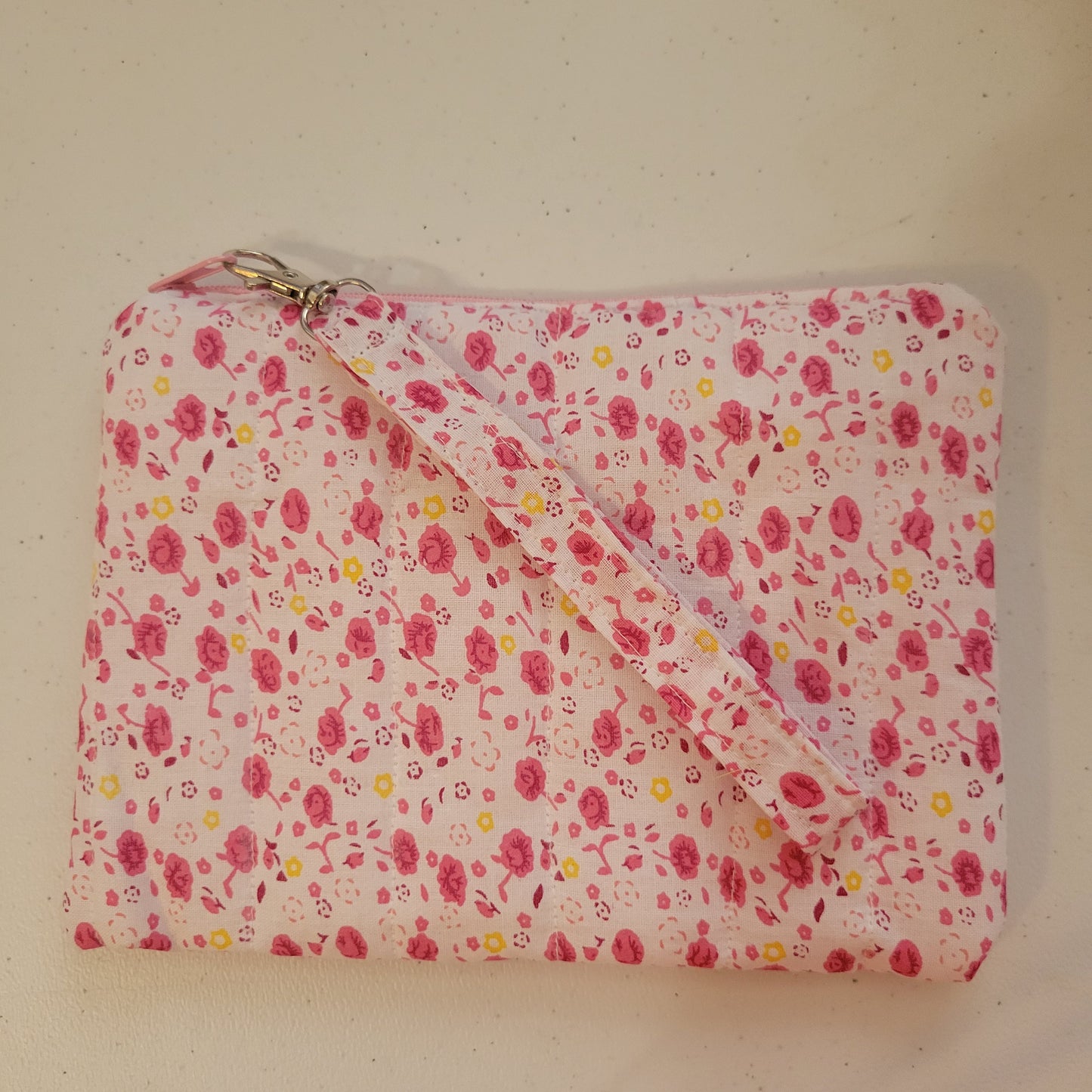 Quilted Zippered Pouches with Strap