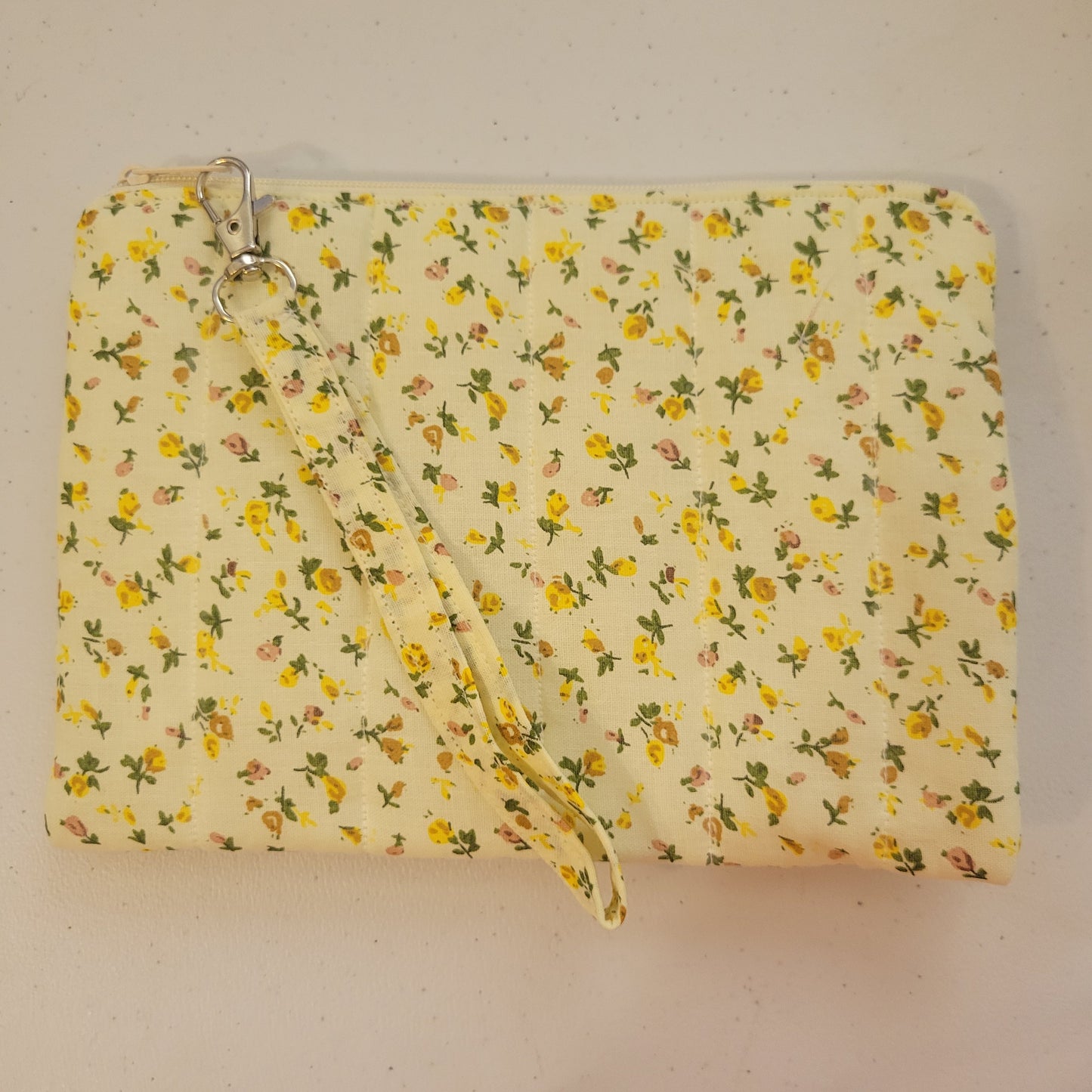 Quilted Zippered Pouches with Strap