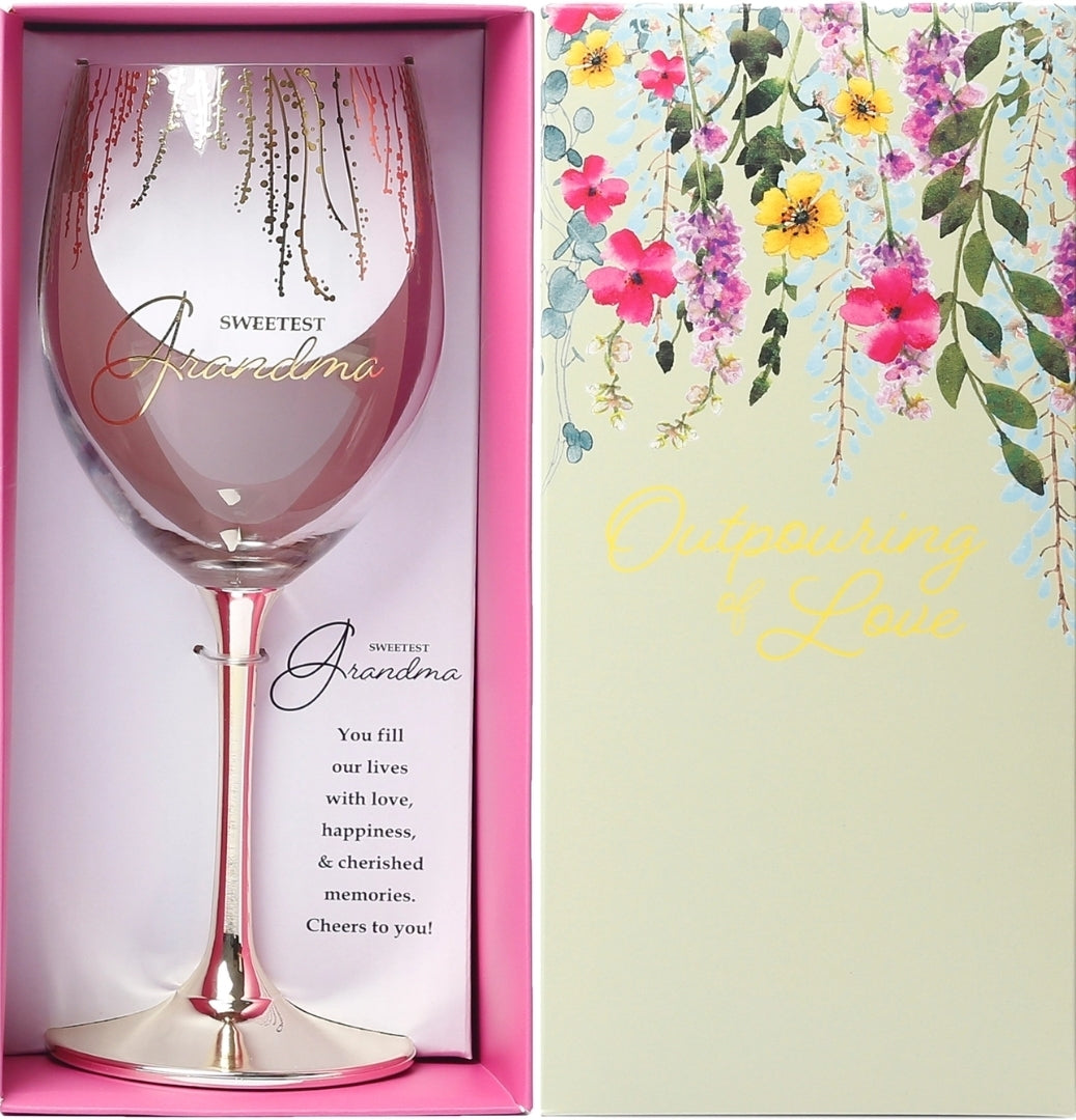 Sweetest Grandma Wine Glass