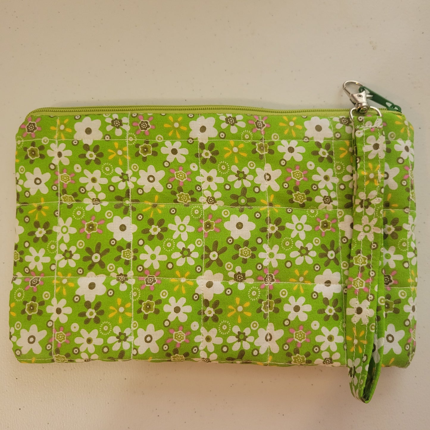 Quilted Zippered Pouches with Strap