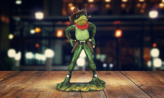 7.25"H Cowboy Frog