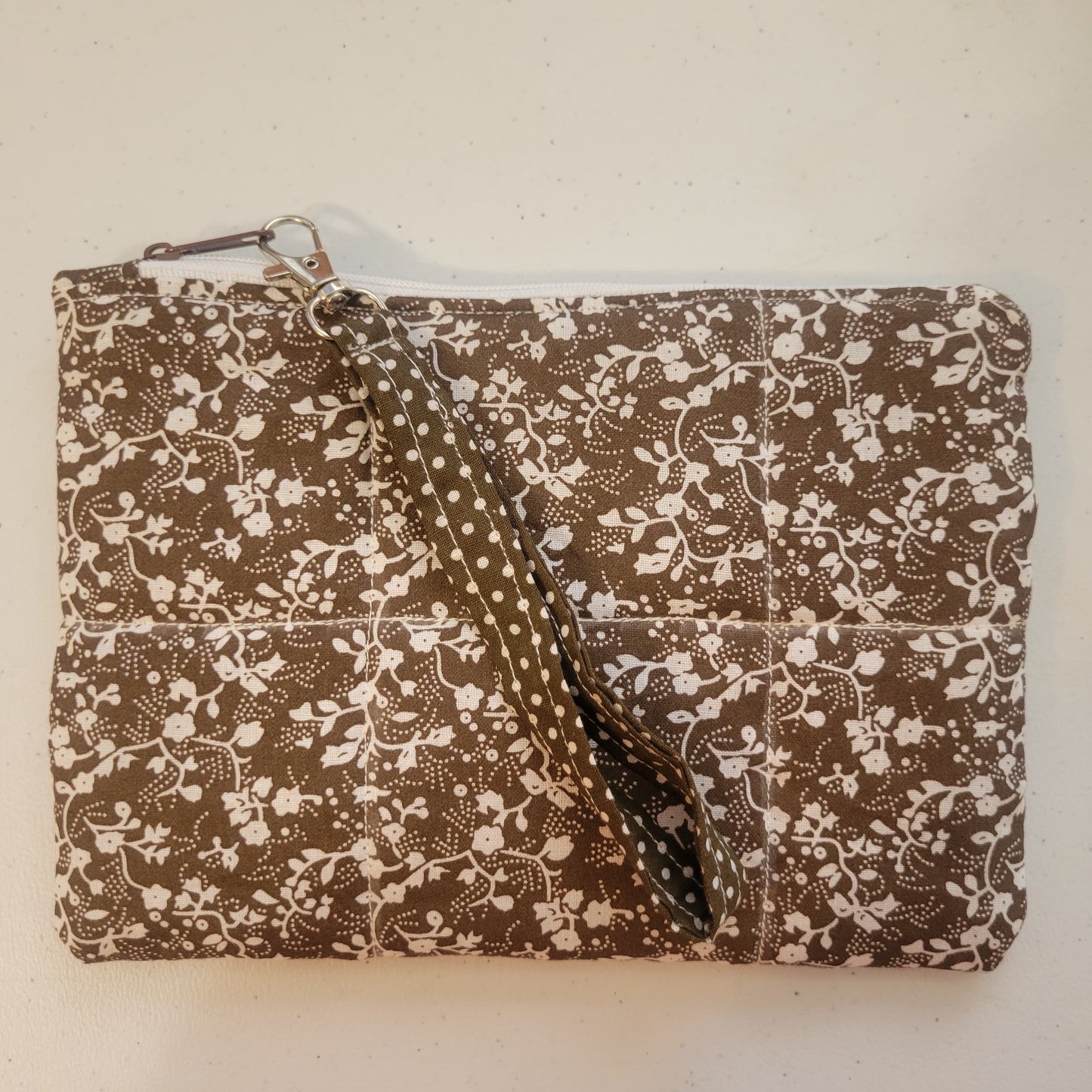 Quilted Zippered Pouches with Strap