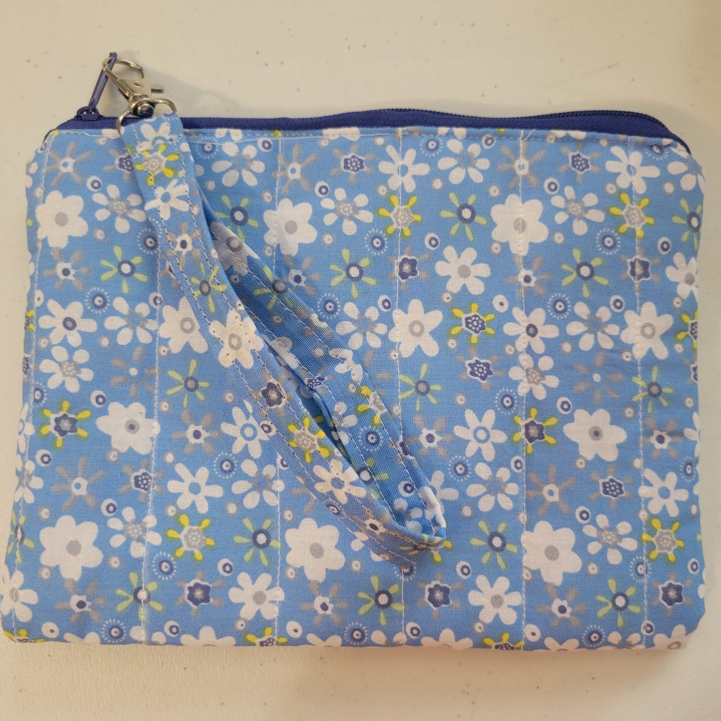 Quilted Zippered Pouches with Strap